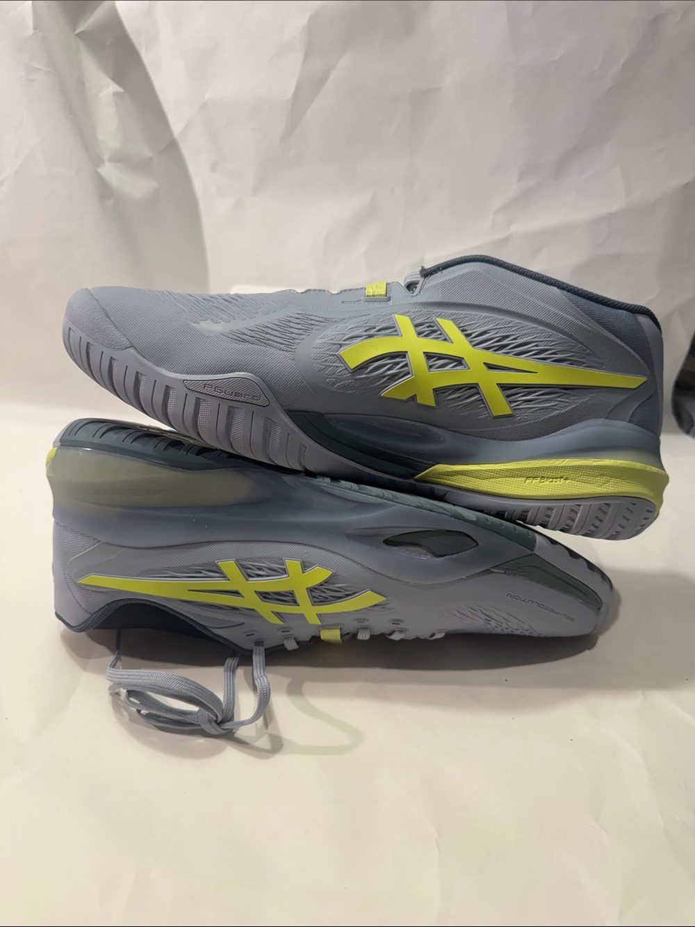 ASICS Gel Resolution X Wide Men’s 12 Tennis Shoes Gray Lime NEW $160